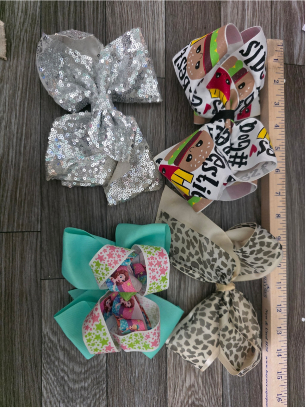 Girls Unbranded Hair Bows Set Multi-color Silver